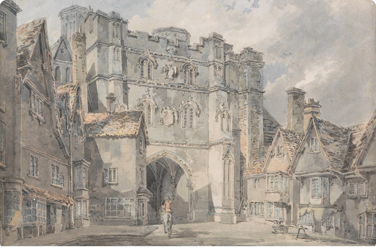 J. M. W. Turner, Christ Church Gate, Canterbury, watercolor