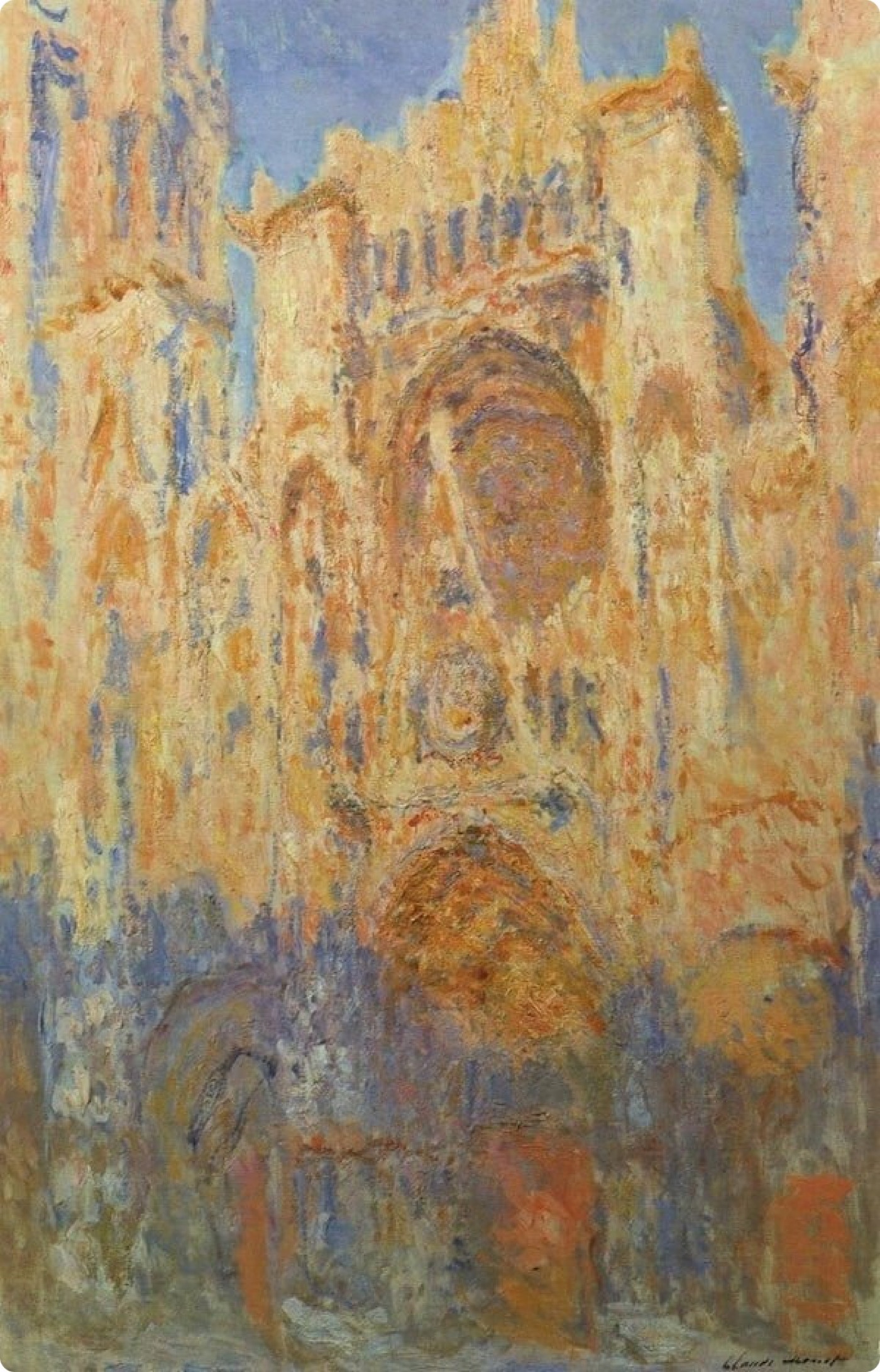 Claude Monet, Rouen Cathedral at sunset